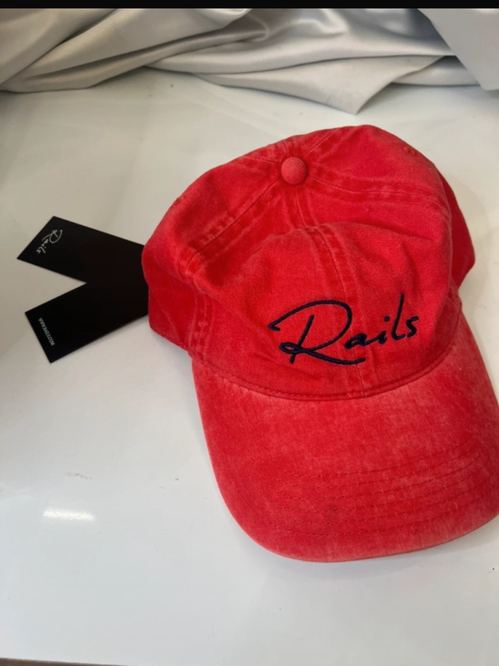 New Rails Anniversary Baseball Cap Washed Red NWT Casual Unisex One Size